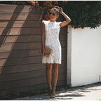 Women's Printed Midi Dress with Short Sleeves 9