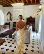 Women's Ruffle Maxi Dress with Open Back Detail 6