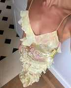 Women's Ruffle Maxi Dress with Open Back Detail 7