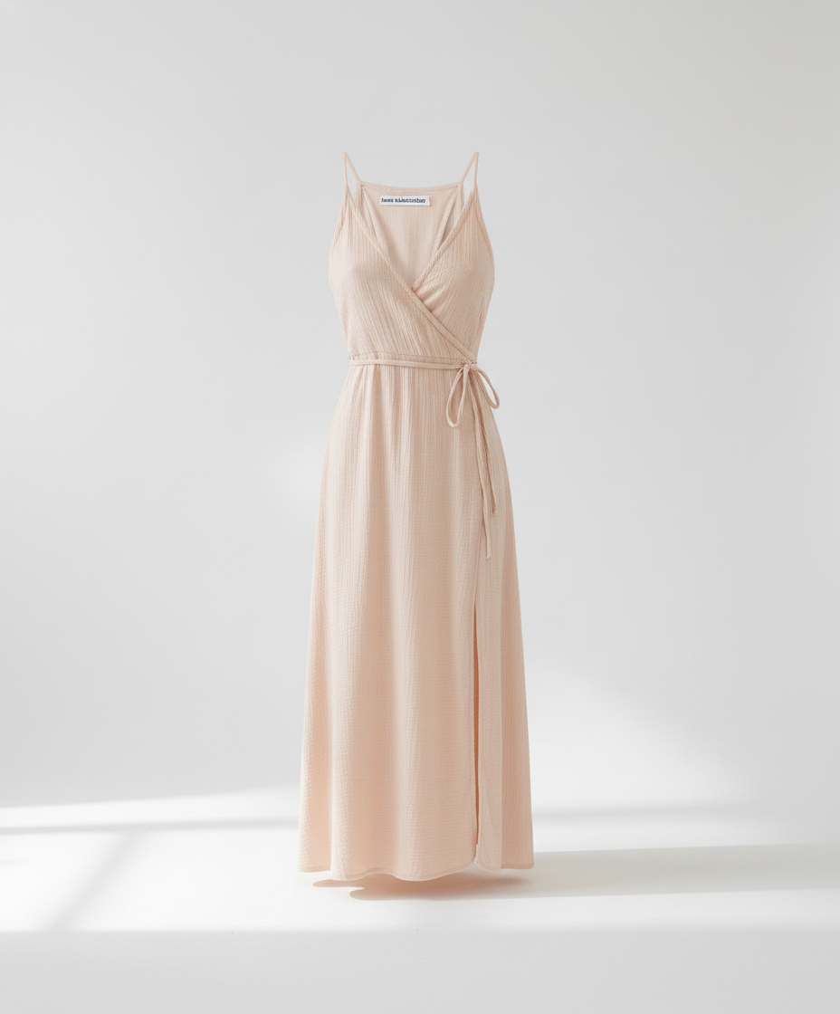 Women's Semi-Fitted Sleeveless Dress in Lightweight Fabric 1