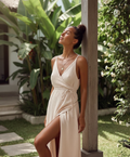 Women's Semi-Fitted Sleeveless Dress in Lightweight Fabric 2