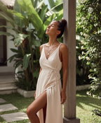 Women's Semi-Fitted Sleeveless Dress in Lightweight Fabric 2
