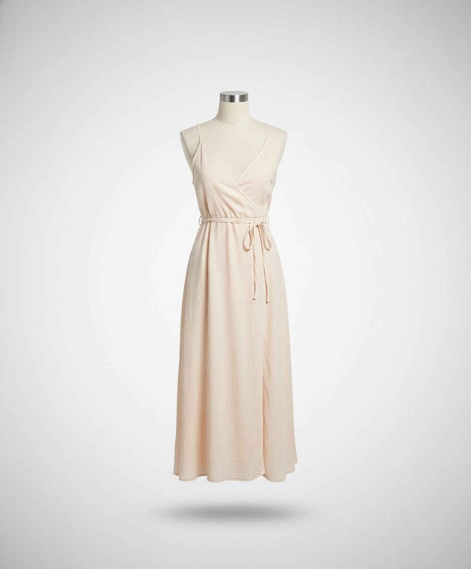 Women's Semi-Fitted Sleeveless Dress in Lightweight Fabric 3