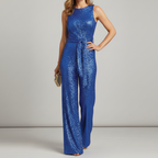 Women's Sequin Jumpsuit with Full-Length Pants 3