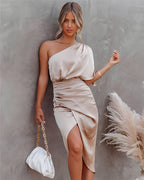 Women's Sleeveless Cocktail Sundress with Flowing Skirt 10