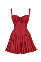 Women's Sleeveless Lace Corset Mini Dress with Low Waist 4
