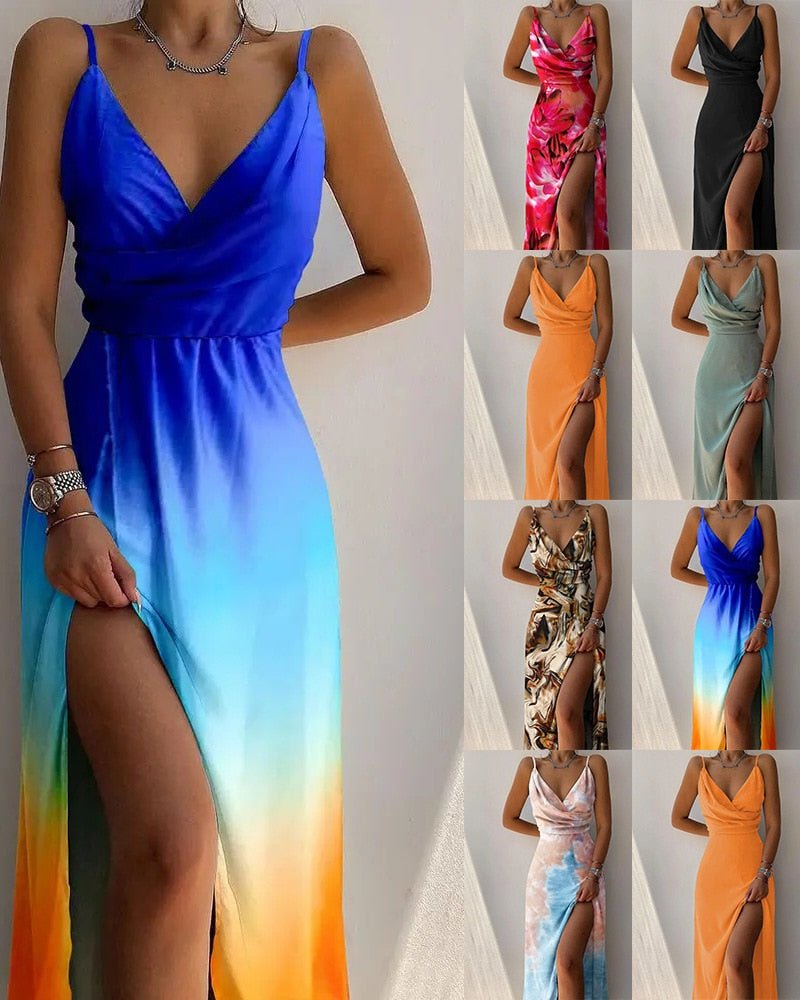 Women's Sleeveless Maxi Dress with Side Slit 7