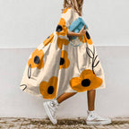 Women's Sleeveless Midi Dress with Flowing Skirt 2