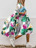 Women's Sleeveless Midi Dress with Flowing Skirt 6