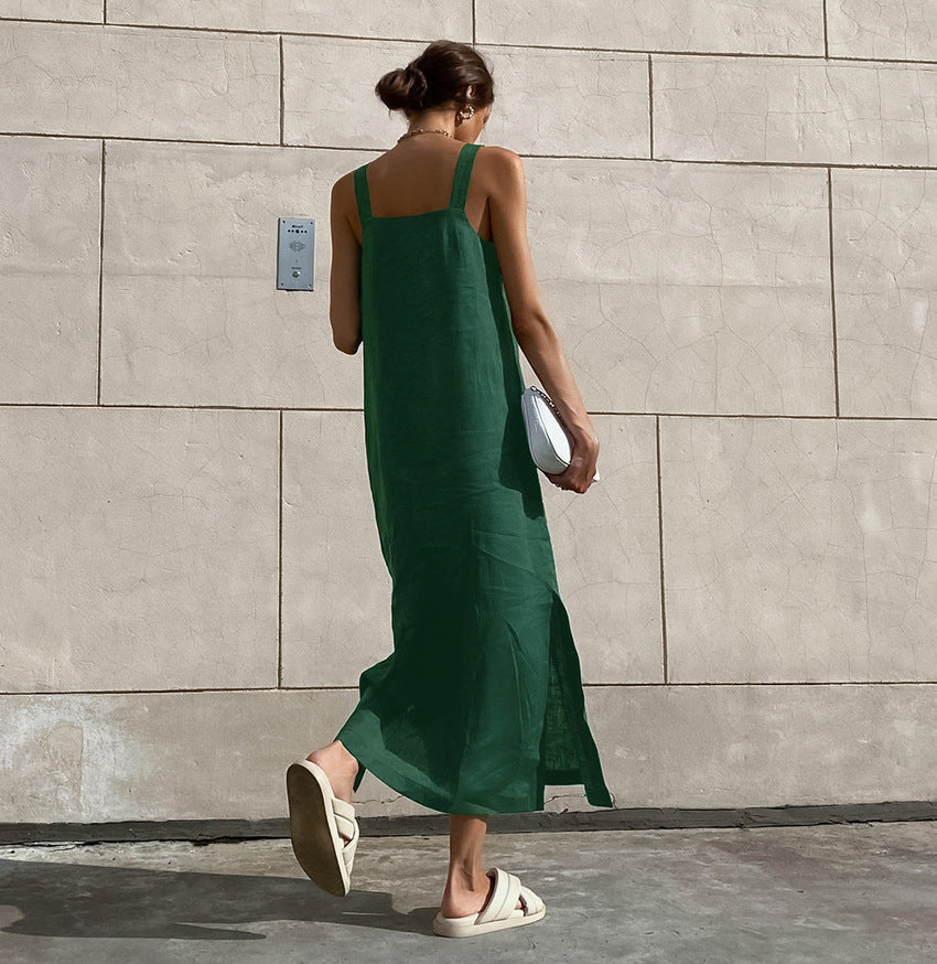 Women's Sleeveless Midi Dress with Relaxed Fit 4