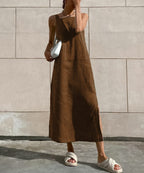 Women's Sleeveless Midi Dress with Relaxed Fit 7
