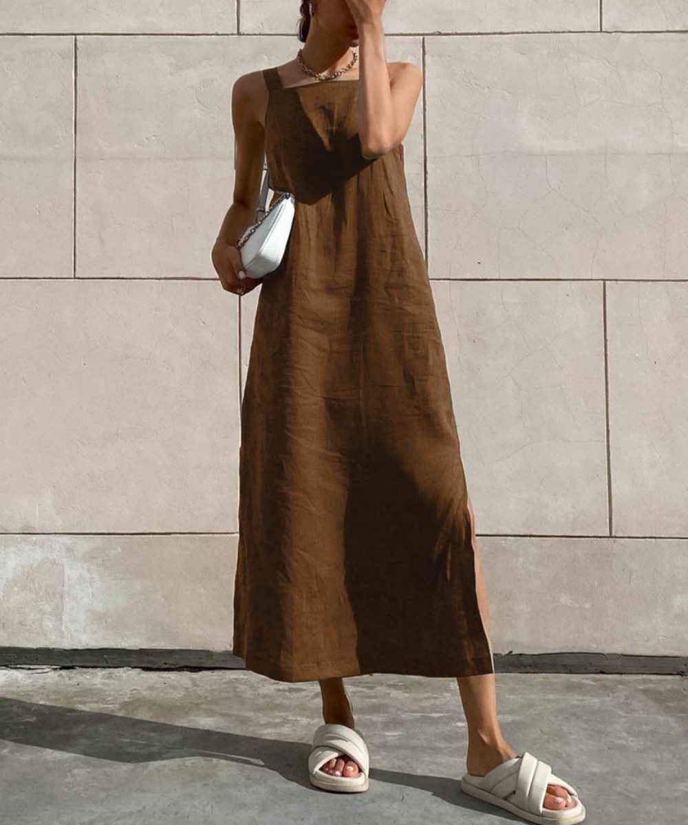 Women's Sleeveless Midi Dress with Relaxed Fit 7