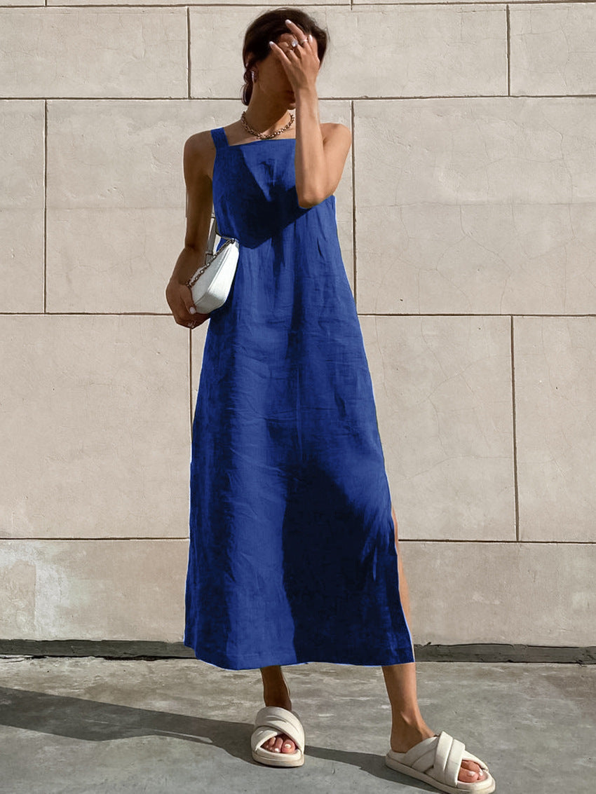 Women's Sleeveless Midi Dress with Relaxed Fit 8