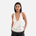Women's Sleeveless V-Neck Tank Top with Satin Finish 1