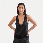 Women's Sleeveless V-Neck Tank Top with Satin Finish 6