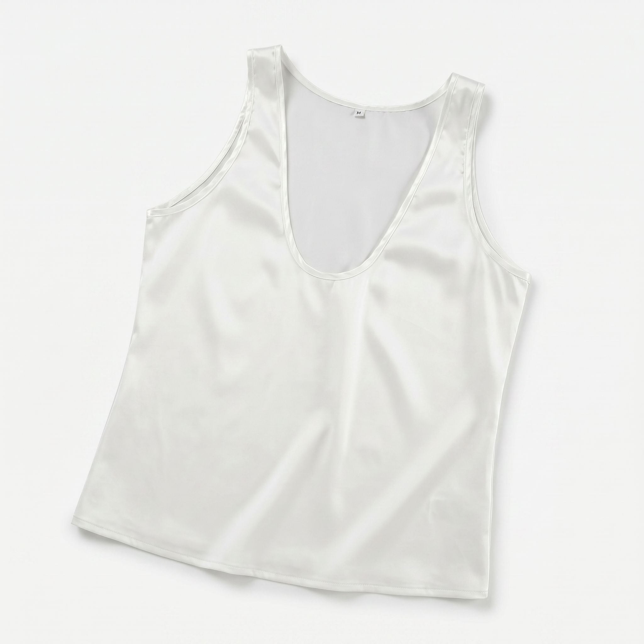 Women's Sleeveless V-Neck Tank Top with Satin Finish 8