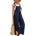 Women's Sleeveless Wide-Leg Jumpsuit with Adjustable Straps 1