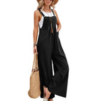 Women's Sleeveless Wide-Leg Jumpsuit with Adjustable Straps 3