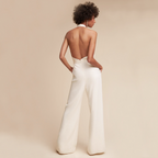 Women's Sleeveless Wide-Leg Jumpsuit with Deep V-Neck 3