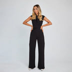 Women's Sleeveless Wrap Jumpsuit with Waist Tie 10