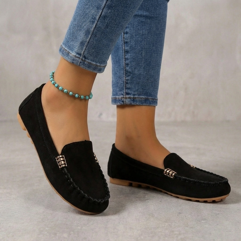 Women's Slip-On Driving Moccasins with Metallic Trim 5