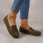 Women's Slip-On Driving Moccasins with Metallic Trim 6