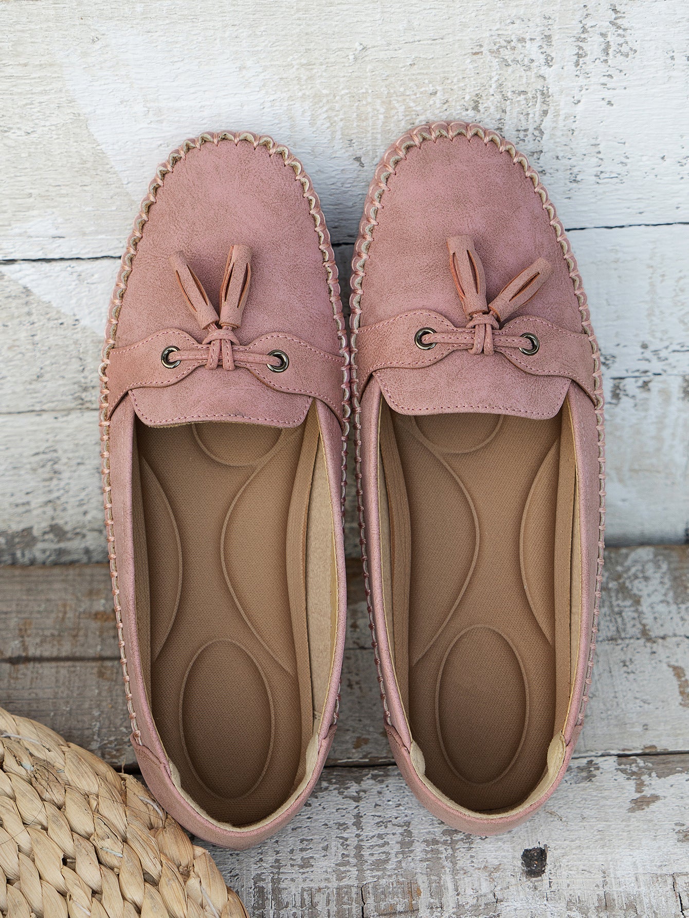 Women's Slip-On Flat Loafers with Bow Detail and Moccasin Stitching 11