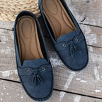 Women's Slip-On Flat Loafers with Bow Detail and Moccasin Stitching 2