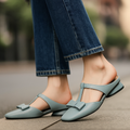 Women's Slip-On Leather Mules with Cushioned Footbed 1
