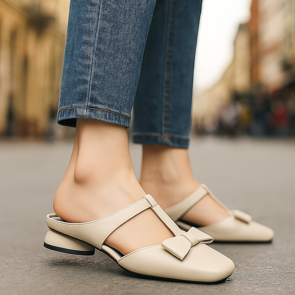 Women's Slip-On Leather Mules with Cushioned Footbed 2