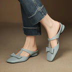 Women's Slip-On Leather Mules with Cushioned Footbed 4
