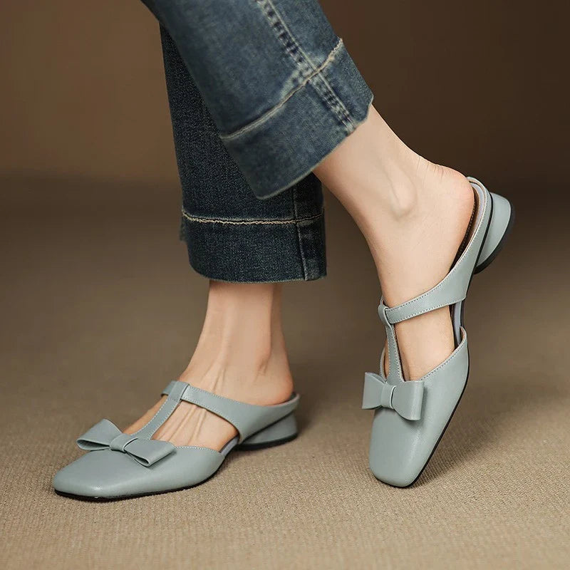 Women's Slip-On Leather Mules with Cushioned Footbed 4