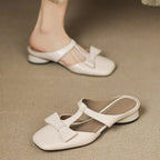 Women's Slip-On Leather Mules with Cushioned Footbed 7