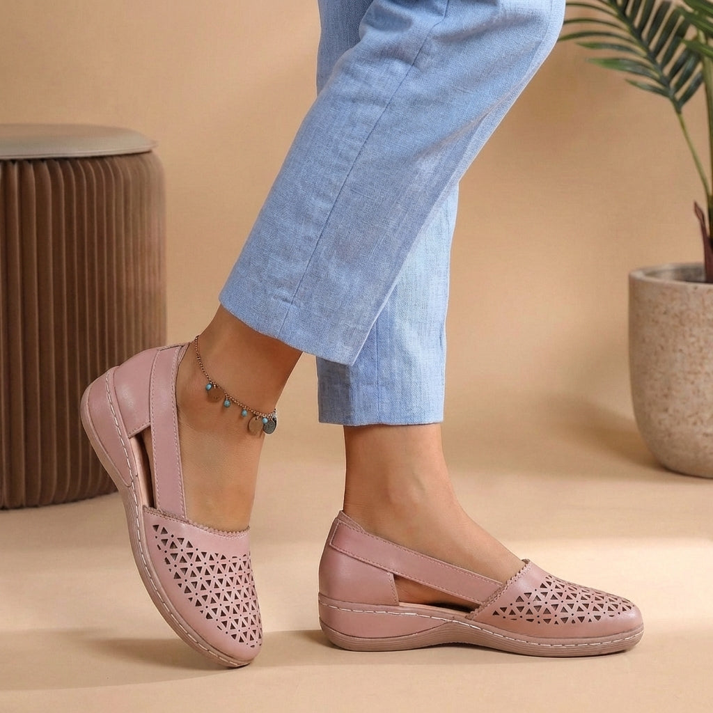 Women's Slip-On Loafers with Cut-Out Perforations 5