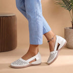Women's Slip-On Loafers with Cut-Out Perforations 7