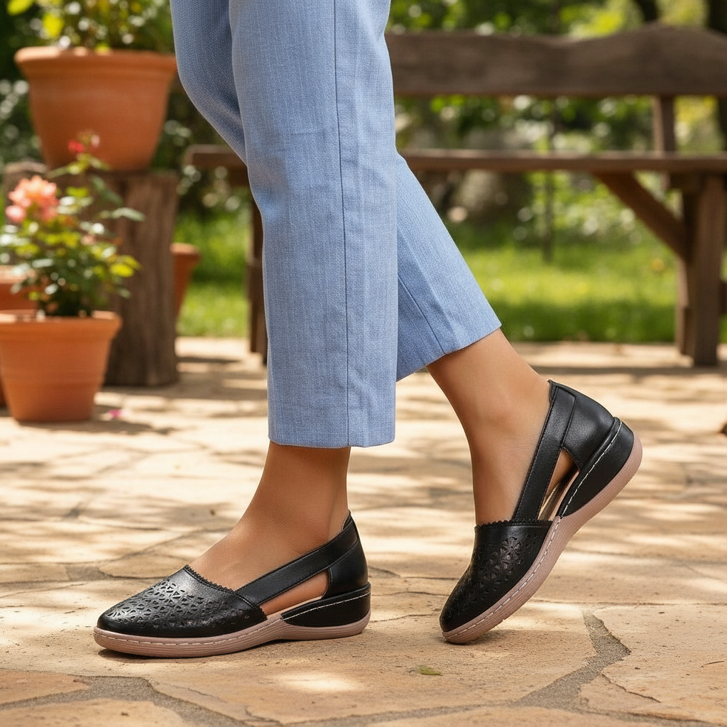 Women's Slip-On Loafers with Cut-Out Perforations 2