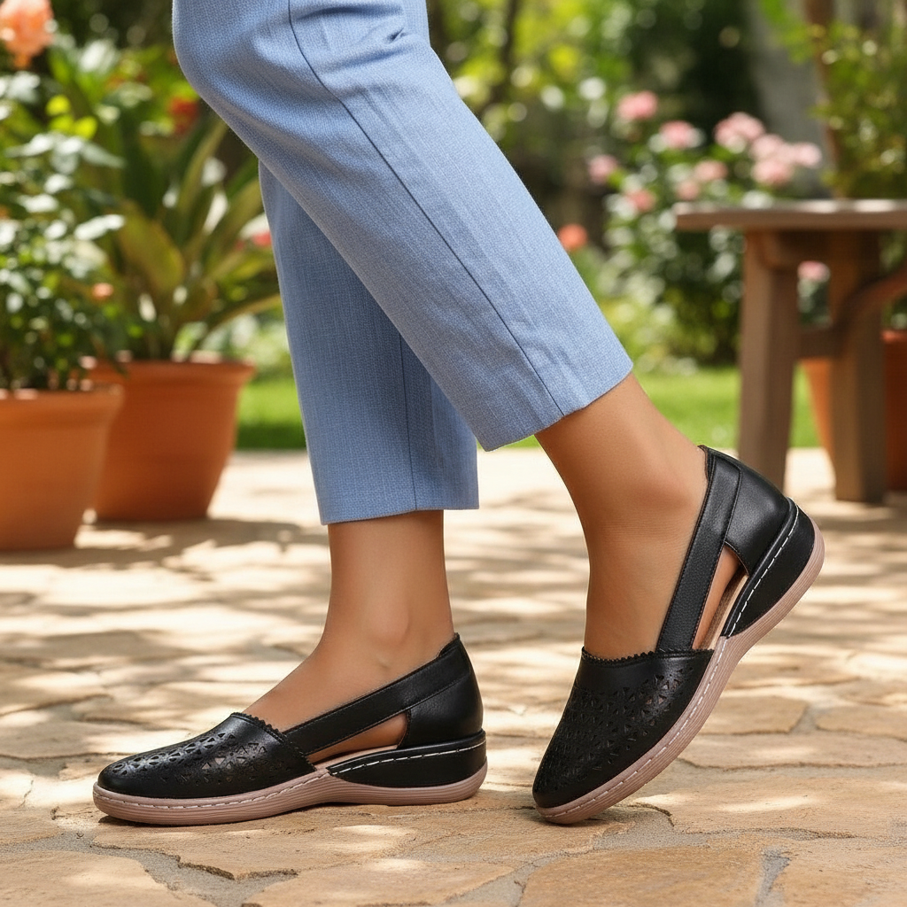 Women's Slip-On Loafers with Cut-Out Perforations 4