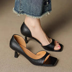 Women's Square Toe Block Heel Pumps with Cushioned Insole 3