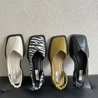 Women's Square Toe Slingback Sandals with Adjustable Strap 2