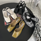 Women's Square Toe Slingback Sandals with Adjustable Strap 3