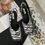 Women's Square Toe Slingback Sandals with Adjustable Strap 5