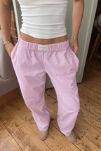 Women's Straight Leg Trousers with Elastic Waistband and Side Pockets 2