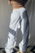 Women's Straight Leg Trousers with Elastic Waistband and Side Pockets 5