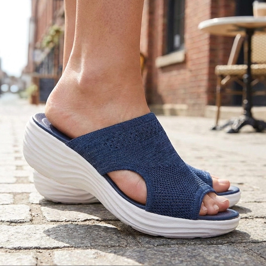Women's Stretch Slip-On Sandals with Cushioned Sole 4