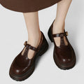 Women's T-Bar Mary Jane Shoes with Chunky Platform Sole 1