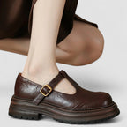 Women's T-Bar Mary Jane Shoes with Chunky Platform Sole 2