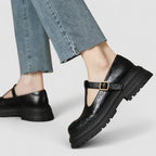 Women's T-Bar Mary Jane Shoes with Chunky Platform Sole 5
