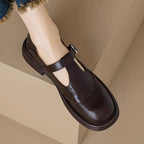 Women's T-Strap Mary Jane Shoes with Buckle Closure 3