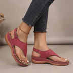 Women's Thong Sandals with Contoured Footbed and Adjustable Ankle Strap 3