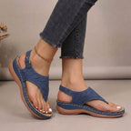 Women's Thong Sandals with Contoured Footbed and Adjustable Ankle Strap 4